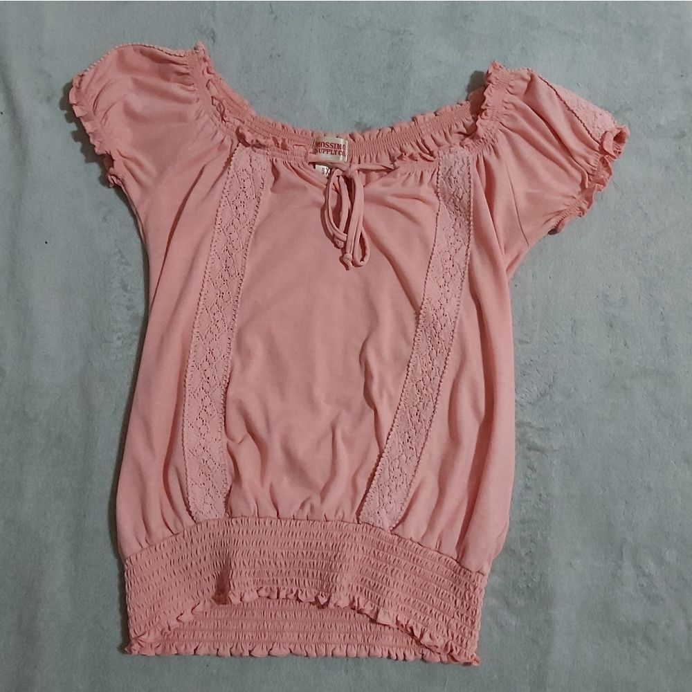 Pink peasant top